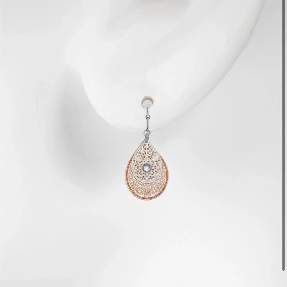 Lauren Conrad Necklace & Earrings Set – Silver Tone / Rose Gold Tone - Picture 5 of 7